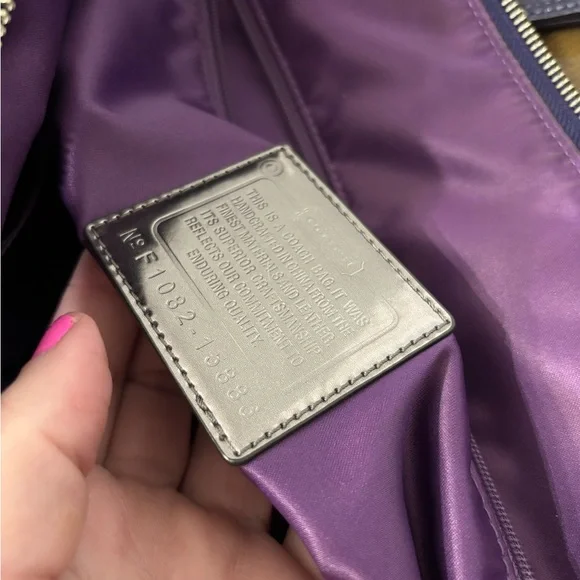 Coach Poppy Tartan Plaid Glam Tote Bag - Picture 10 of 15